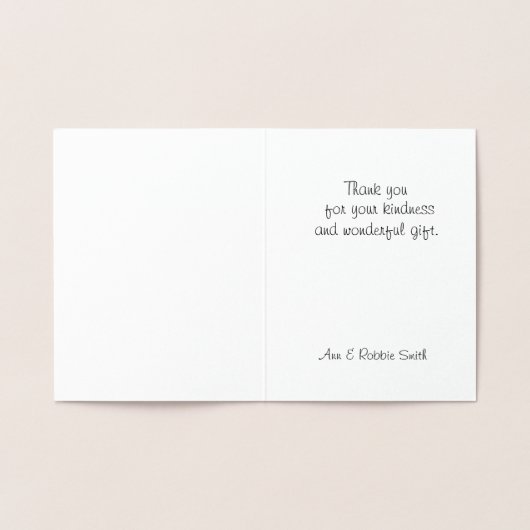 Dank u Folie Kaart (Binnen)