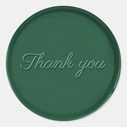 Dank u Forest Green Wax Seal Sticker (Voorkant)
