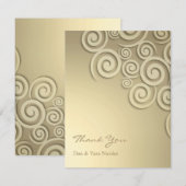 Dank u Formal Golden Kaart (Voorkant / Achterkant)