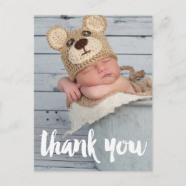 Dank u Foto Baby Geboorteaankondiging Briefkaart