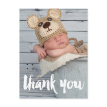 Dank u Foto Baby Geboorteaankondiging