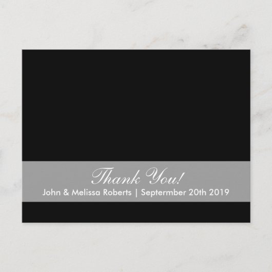 Dank u foto briefkaart voor trouwfoto (Voorkant)