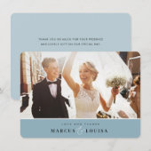 DANK U foto elegante chique amper en stoffig blauw (Voorkant / Achterkant)