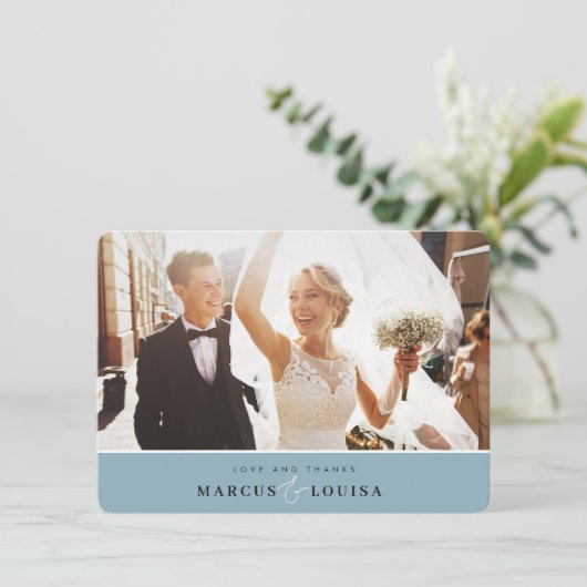 DANK U foto elegante chique amper en stoffig blauw (Staand voorkant)