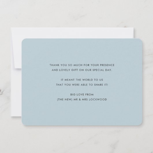 DANK U foto elegante chique amper en stoffig blauw (Achterkant)