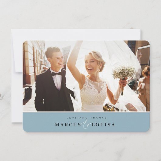 DANK U foto elegante chique amper en stoffig blauw (Voorkant)