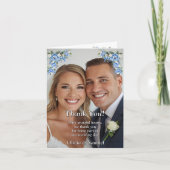 Dank u - Foto met Blue Peony Bedankkaart (Voorkant)