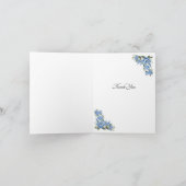 Dank u - Foto met Blue Peony Bedankkaart (Binnen)
