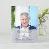 Dank u Foto Overlay Aangepaste Begrafenis Kaart (Staand voorkant)