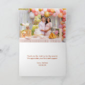 Dank u Foto Terracotta Boho Rainbow Tropical Bedankkaart (Binnen)