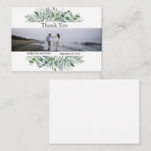 Dank u Foto Wedding Leaves Budget Notitiekaartje (Voorkant / Achterkant)