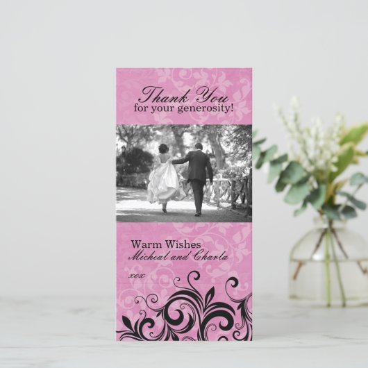 Dank u fotokaart (4x8) bedankkaart (Staand voorkant)