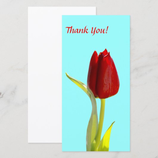 Dank u fotokaart bedankkaart (Voorkant / Achterkant)