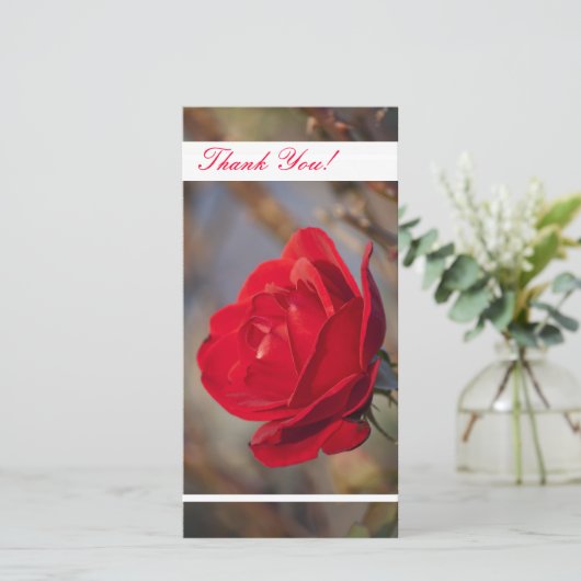 Dank u fotokaart bedankkaart (Staand voorkant)