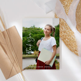 Dank u fotokaart bedankkaart