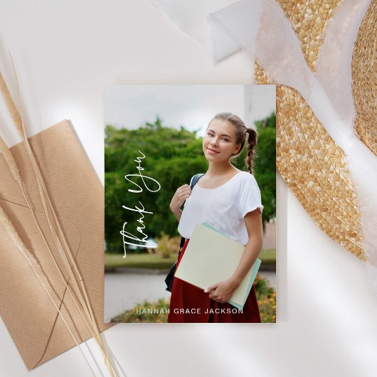 Dank u fotokaart bedankkaart