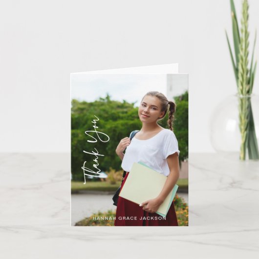 Dank u fotokaart bedankkaart (Voorkant)