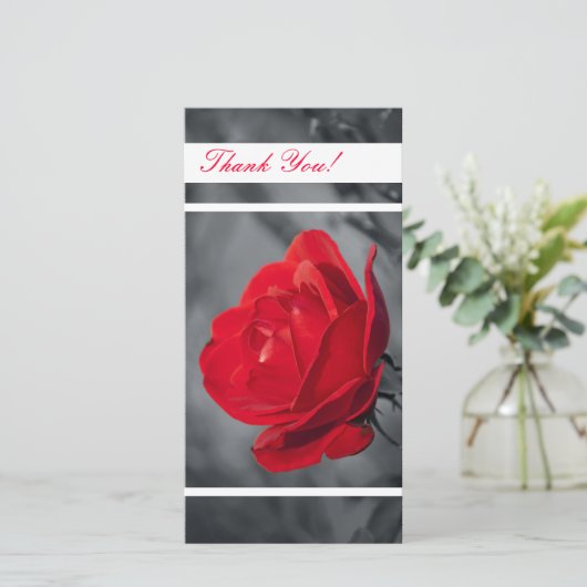 Dank u fotokaart bedankkaart (Staand voorkant)