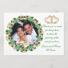 Dank u fotokaart Iers roos Bedankkaart