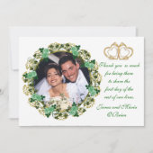 Dank u fotokaart Iers roos Bedankkaart (Voorkant)