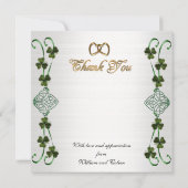 Dank u fotokaart Ierse bruiloft Eenheidsknoop Bedankkaart (Achterkant)