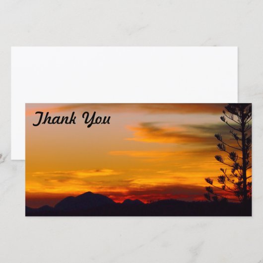 Dank u fotokaart - Mt Wheeler zonsondergang Bedankkaart (Voorkant / Achterkant)