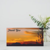 Dank u fotokaart - Mt Wheeler zonsondergang Bedankkaart (Staand voorkant)