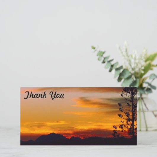 Dank u fotokaart - Mt Wheeler zonsondergang Bedankkaart (Staand voorkant)