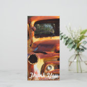 Dank u fotokaart - Vintage auto Bedankkaart (Staand voorkant)