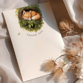 Dank u Fox Woodland Baby shower Waterverf