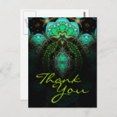 Dank u fractal Art Briefkaart - Gepersonaliseerd (Voorkant / Achterkant)
