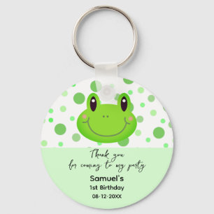 Dank u Frog Confetti Kids Verjaardagsfeestje Favor Sleutelhanger