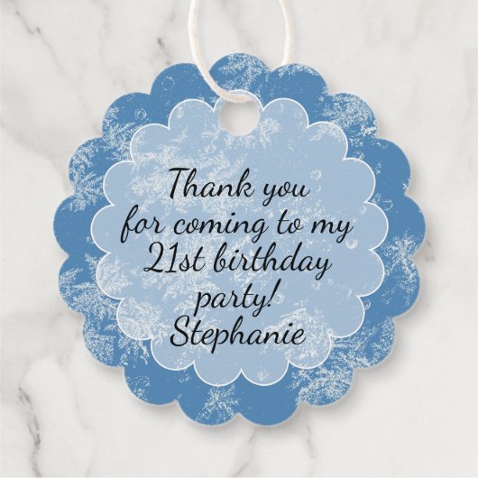 Dank u - Frozen Frost Flakes Winterfotografie Bedankjes Labels (Achterkant)