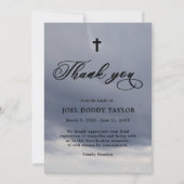 Dank u Funeral Cloudy Sympathie Grief Kaart (Voorkant)