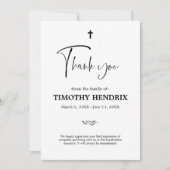 Dank u Funeral Cloudy Sympathie Grief Kaart (Voorkant)