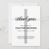 Dank u Funeral Cloudy Sympathie Grief Kaart (Voorkant)