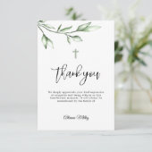 Dank u Funeral Cross Memorial Kaart (Staand voorkant)