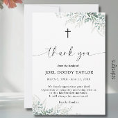 Dank u Funeral Greenery Sympathie Grief Kaart