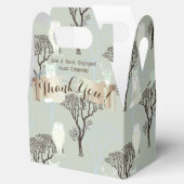DANK U Gable Box Personalized Winter Woodland Bedankdoosjes (Geopend)