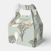 DANK U Gable Box Personalized Winter Woodland Bedankdoosjes (Voorkant Zijde)