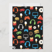 Dank u Gamer Video Game Pattern Bedankkaart (Achterkant)