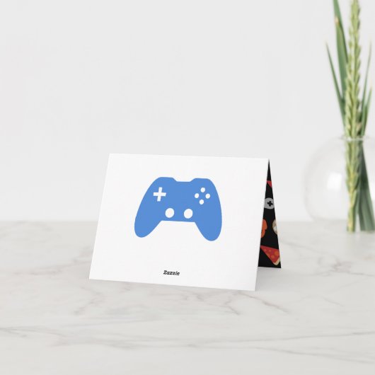 Dank u Gamer Video Game Pattern Bedankkaart (Achterkant)