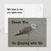 Dank U Gast Beach House Verhuur Geschilderde Zeeme Briefkaart (Voorkant / Achterkant)