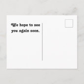 Dank U Gast Beach House Verhuur Geschilderde Zeeme Briefkaart (Achterkant)