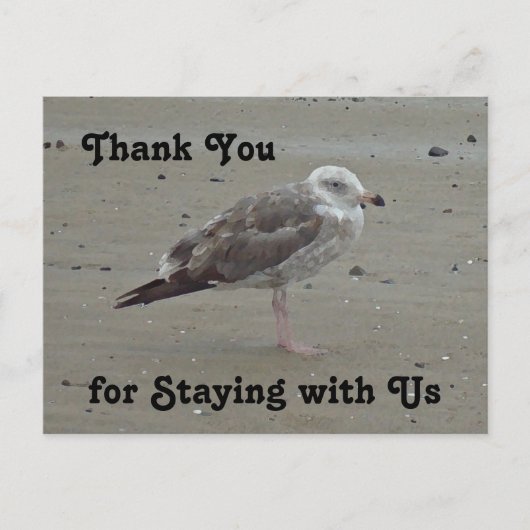 Dank U Gast Beach House Verhuur Geschilderde Zeeme Briefkaart (Voorkant)