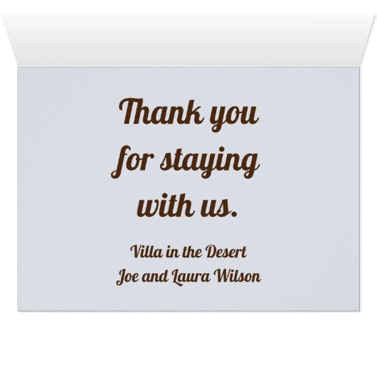 Dank u, geachte gastvrouw, hartelijk dank (Binenzijde Horizontaal (Onderkant))