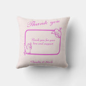 Dank u Geboorte Aankondiging foto Kussen (Achterkant)