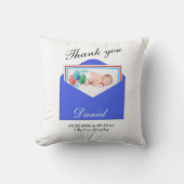 Dank u Geboorte Aankondiging foto Kussen (Voorkant)