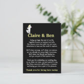 Dank u gedicht voor de gasten van de trouwdag briefkaart (Staand voorkant)