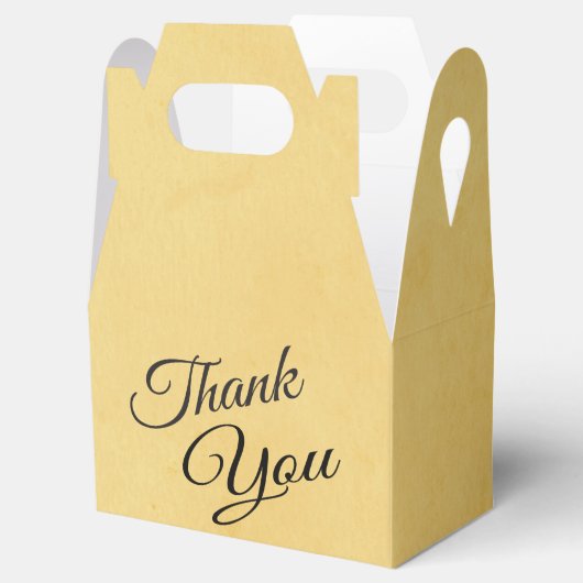  dank u geel goud en zwart bedankdoosjes (Geopend)